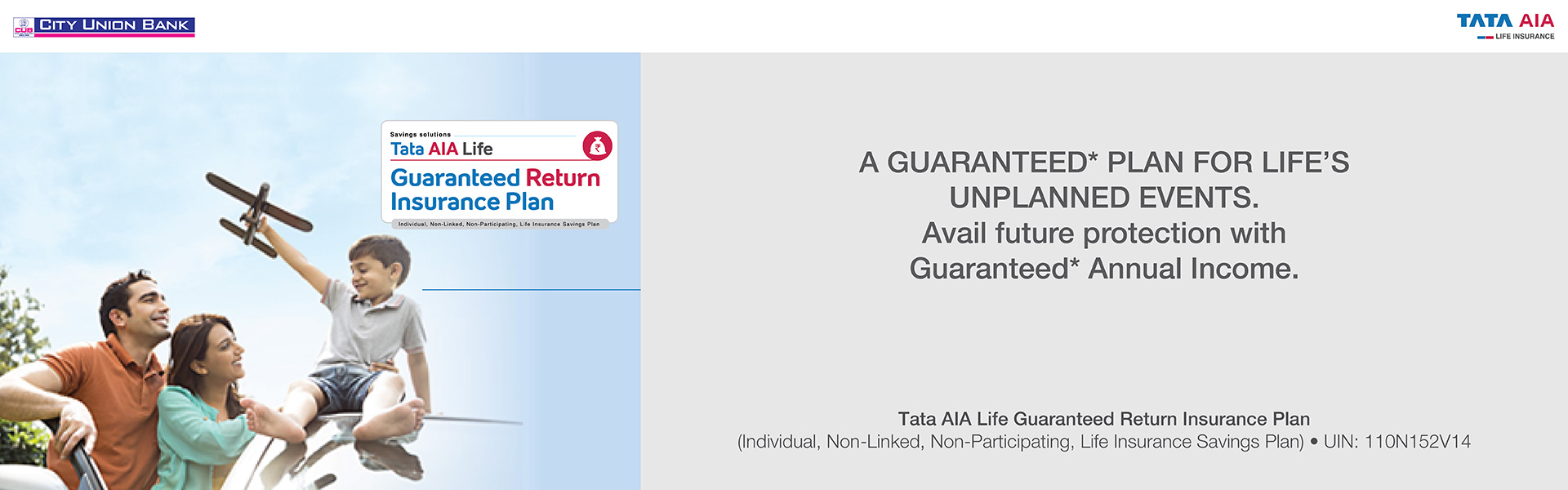 Tata AIA Life Guaranteed Return Insurance Plan